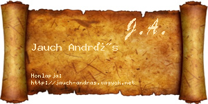 Jauch András névjegykártya